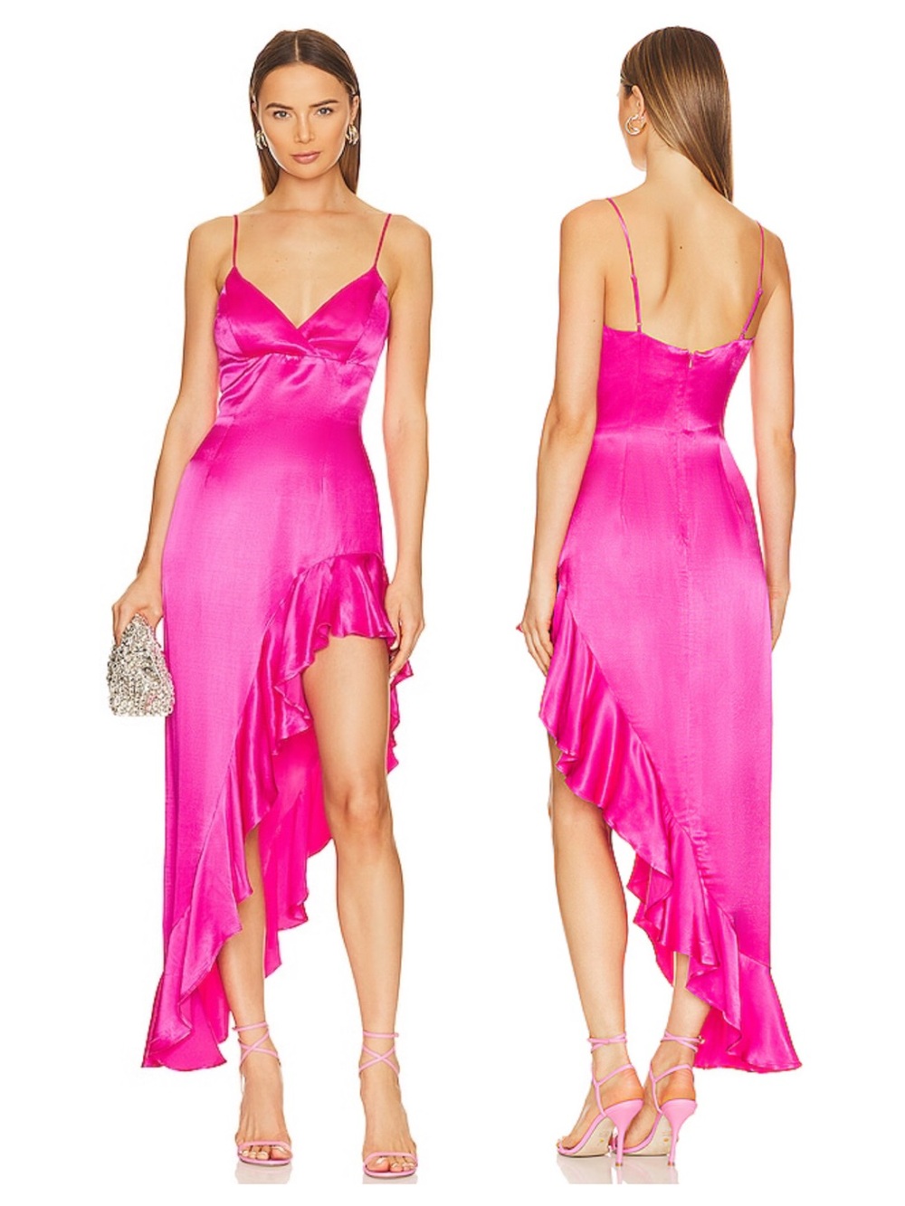 Bardot Ember Midi Dress in Pop Pink Size 4